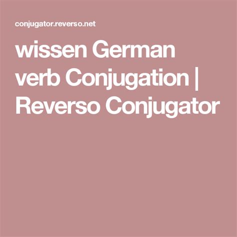 reverso conjugator deutsch.